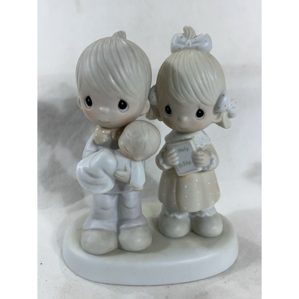 Vintage Precious Moments Rejoicing With You Baby Baptism Christening Figurine